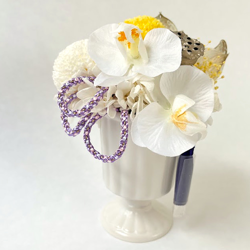 ♕* 人気の蓮がメイン♬ 紫▫ 青▫ 白 の上品な