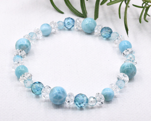 ★Ruby様★ ブルートパーズ　ラリマー　ハート　ブレスレット ☆Ruby様☆ ブルートパーズ ラリマー ハート ブレスレット ☆Ruby様