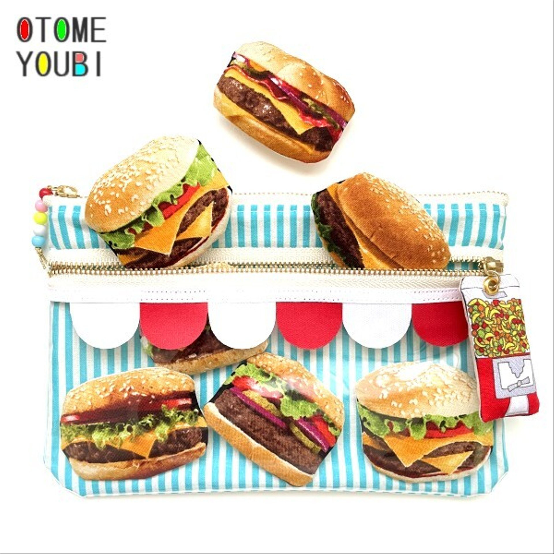 ハンバーガー屋さんごっこができちゃう！きせかえポーチDX○ブルー