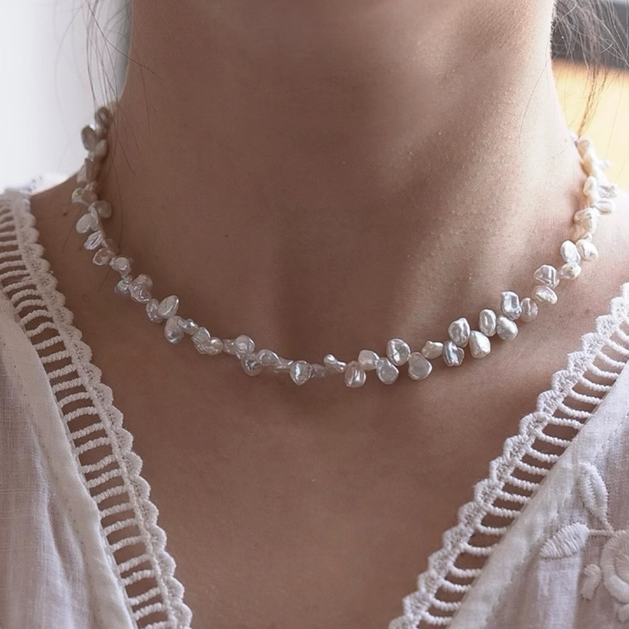 淡水パールのネックレス　淡水真珠 淡水パール  6月誕生石 ブライダル ウェディング 結婚式