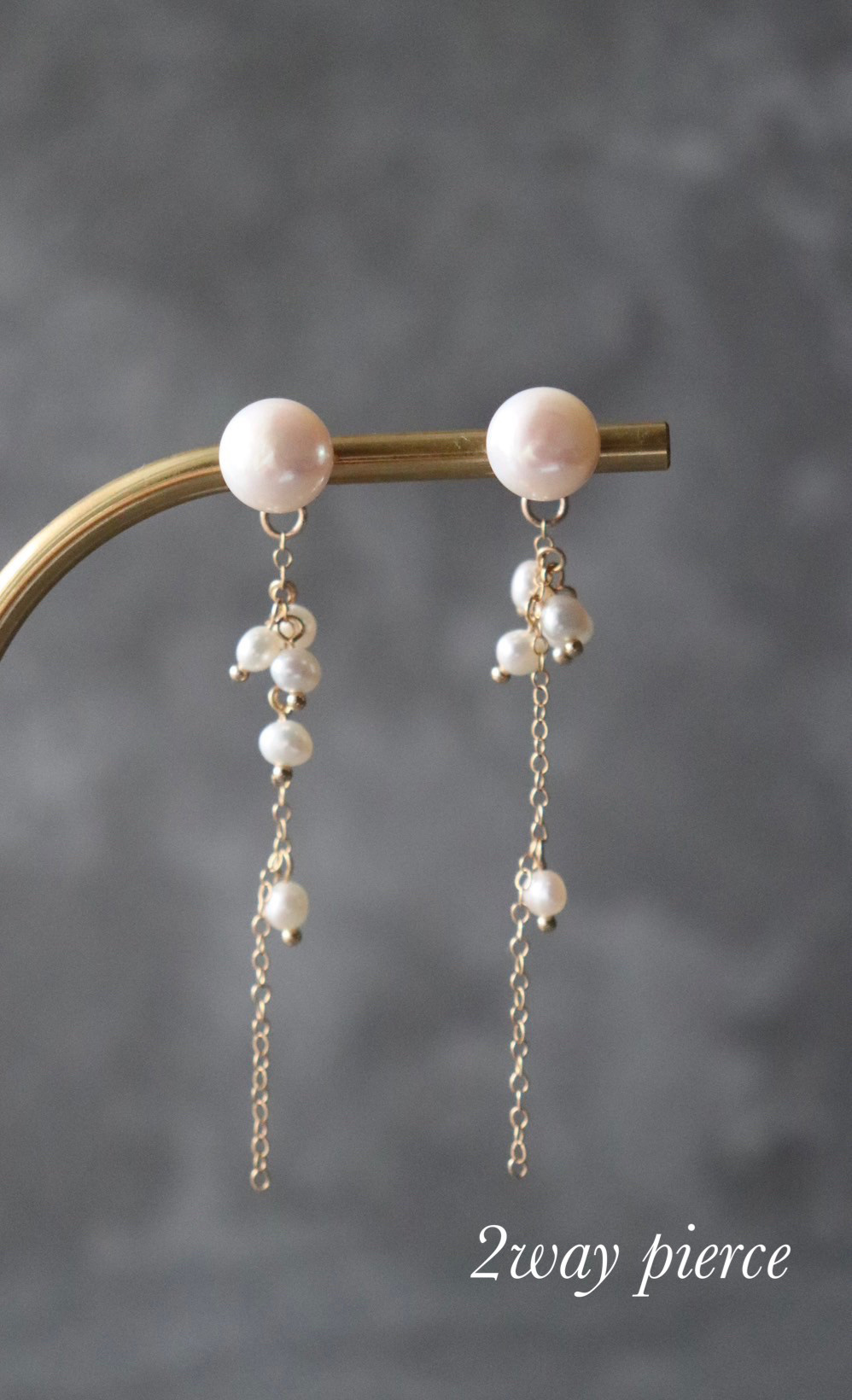 OMANJU淡水真珠の２wayピアス 4,500円