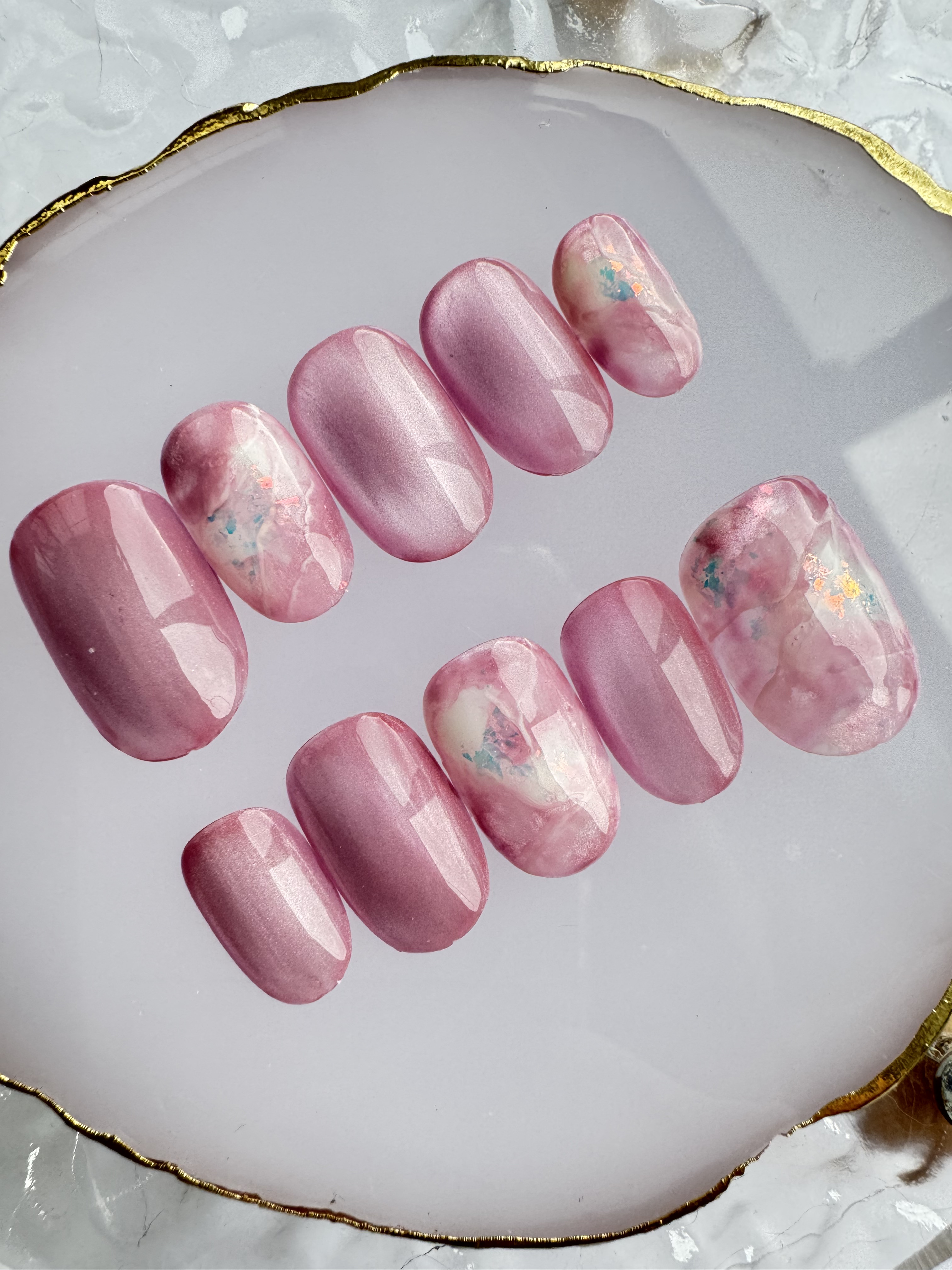 6個 ピンク ネイルパーツ くちびる