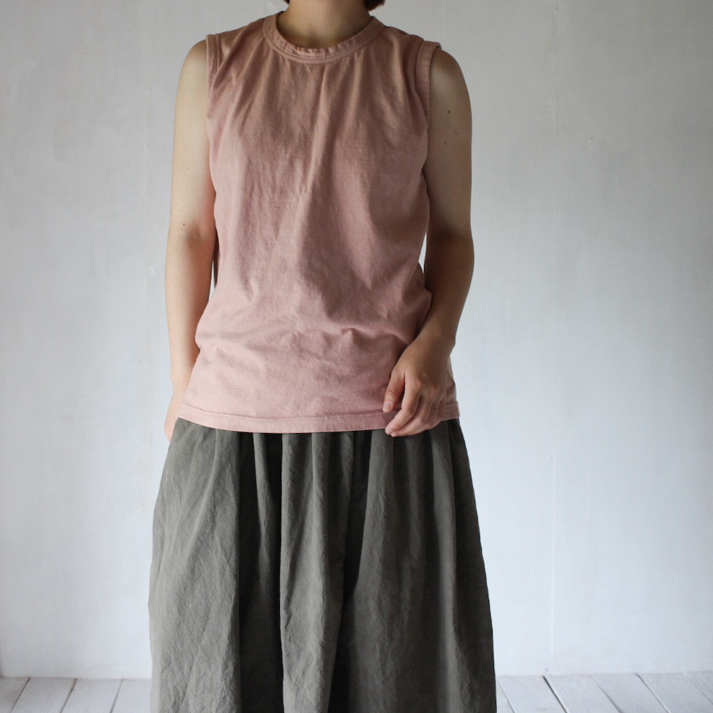 kito - organic tanktop / 桜鼠色 / 檳榔子染め