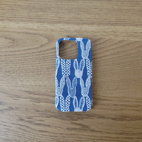 ミナペルホネン 生地 pomppia ブラウン×ライトブルー ミナペルホネン