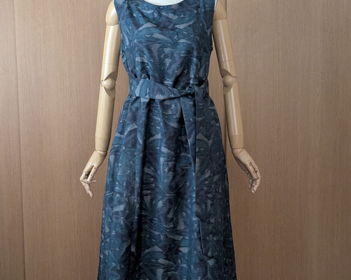 SOLD 着物リメイク ワンピース 大島紬 M〜L ワンピース さらあお 通販