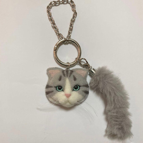 羊毛フェルト　猫　（もりりん。様おまとめ分）　シャム猫のバッグチャーム 羊毛フェルト 猫 （もりりん。様おまとめ分） シャム猫のバッグ