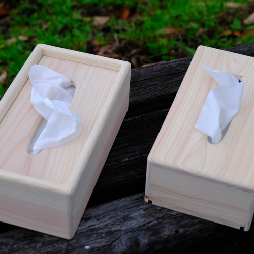 ヒノキの一枚板ものティッシュケース その他インテリア雑貨 わたらせ