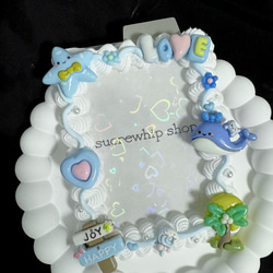 トレカケース ホイップデコ チョコミント ミントグリーン リボン