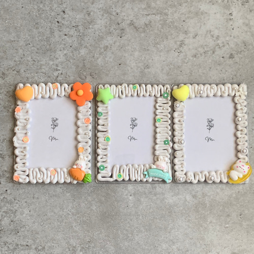 OUTLET【A7トレカケース】硬質ケース ホイップデコ 『cream』grey