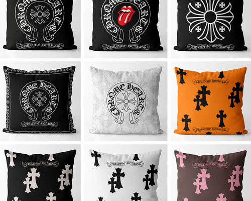 deviseworks クッションカバー 2個セット 紋章+ロゴ クッション｜【Ne WORKS】 -Abstract- Square Cushion 45×45cm
