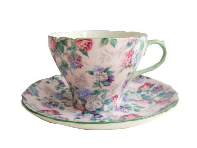 シェリー カップ＆ソーサー SUMMER GLORY ヴィンテージ SHELLEY チンツ 可愛い イングランド