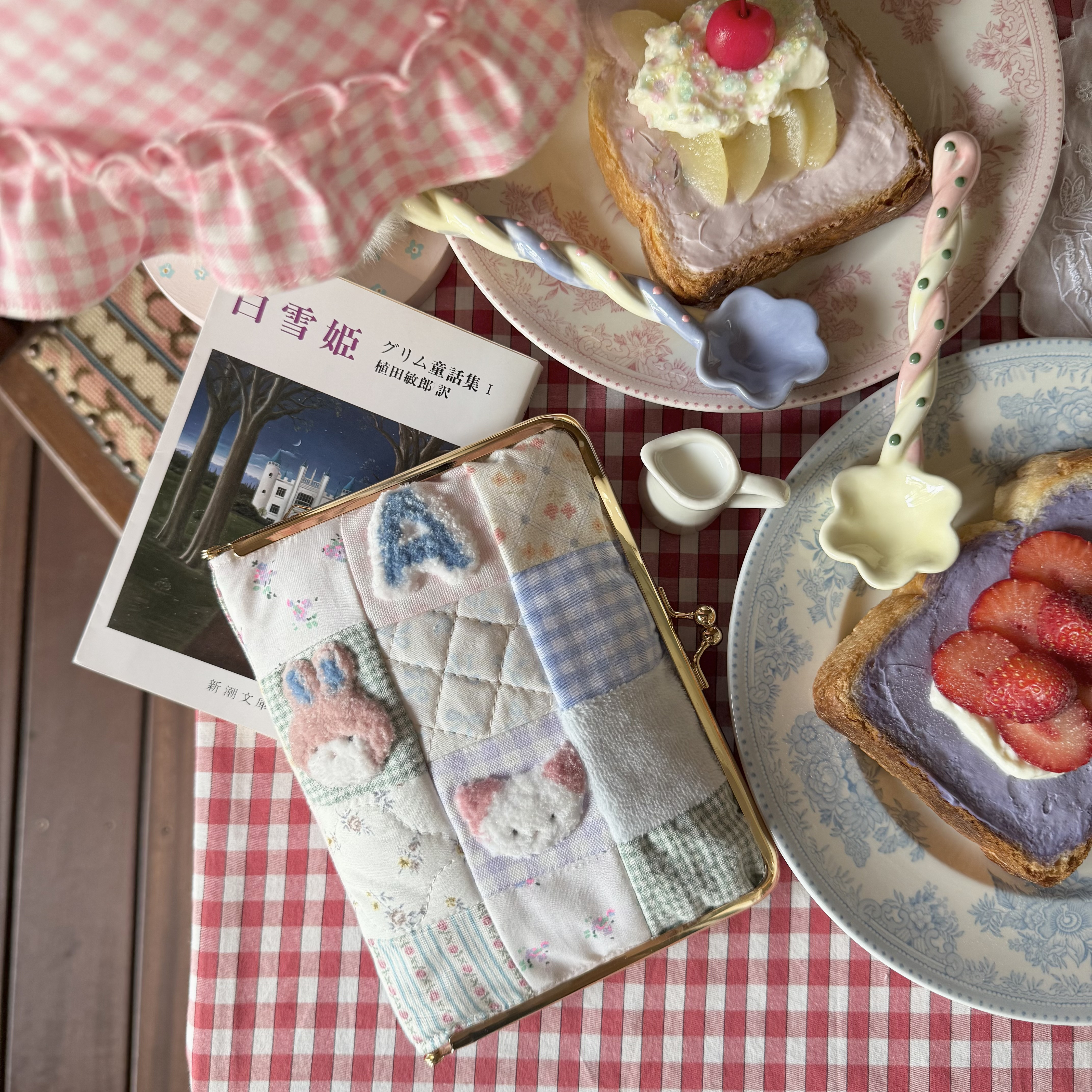 【A6サイズ】パッチワークの動物さん手帳カバー