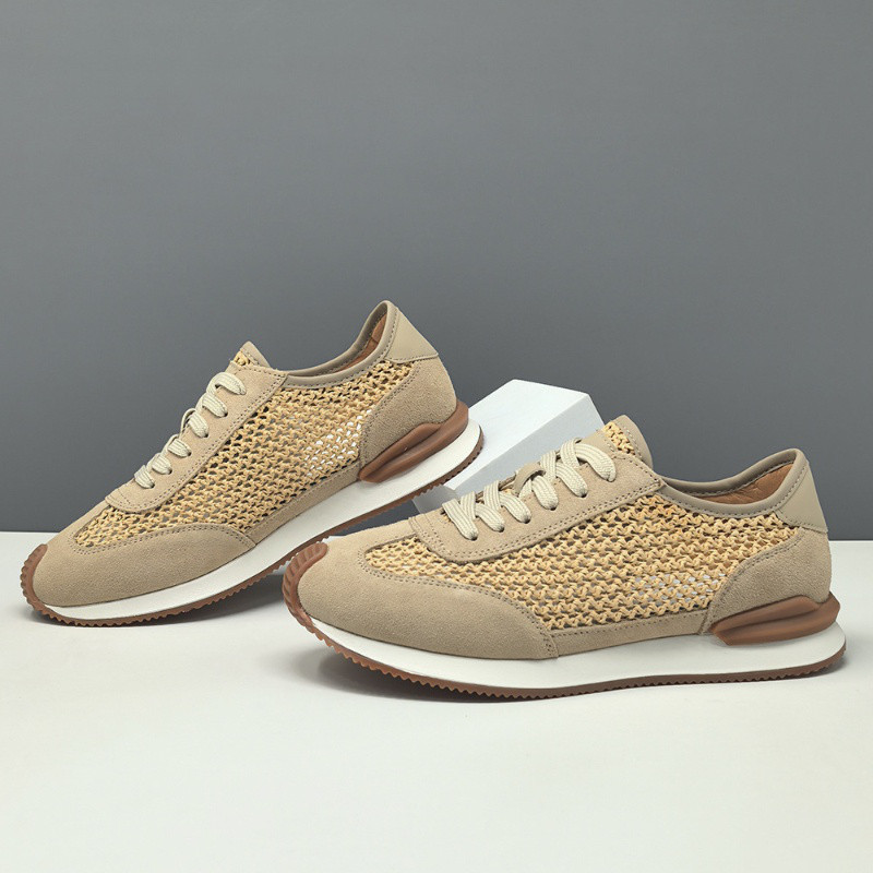 メンズカジュアルシューズ・通気編みスニーカー W481