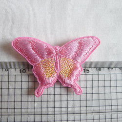 ピンクとレモンイエローアゲハ蝶ブローチ 3枚目の画像