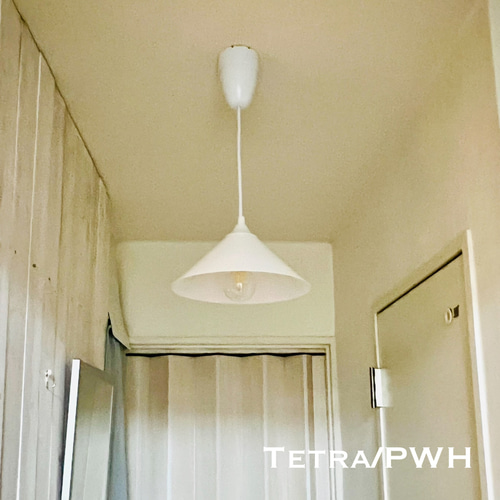 天井照明 Tetra/PWH ペンダントライト E26 白 レトロ インテリア ペンダントライト 照明 Tetra/PWH スチール E26 コード長調整収納