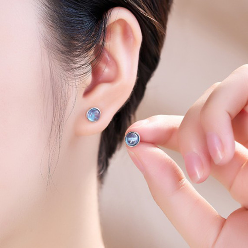 アクアマリンとS925シルバーのピアス イヤリング 3月誕生石 天然石