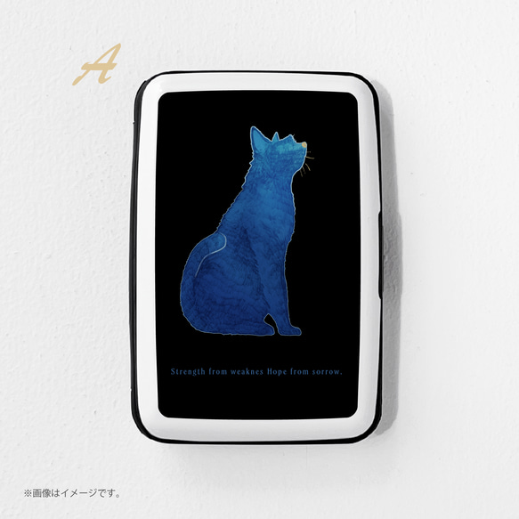 『BLUE CAT』アコーディオン式カードケース／最大12枚収納 3枚目の画像