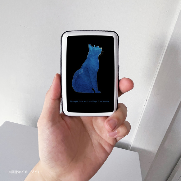 『BLUE CAT』アコーディオン式カードケース／最大12枚収納 4枚目の画像