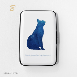 『BLUE CAT』アコーディオン式カードケース／最大12枚収納 5枚目の画像