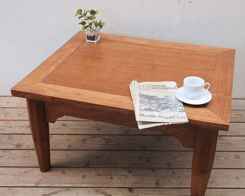 一点物 オールドチーク アンティークテーブル 幅84cm × 奥行70cm × 高