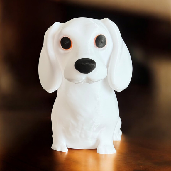 ダックスフンド 光るインテリアオブジェ 明滅式LEDキャンドルライト 電池式　軽量樹脂製 6枚目の画像