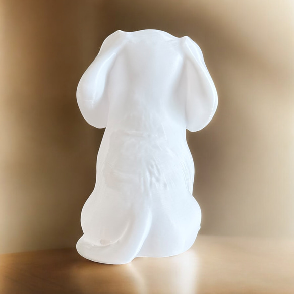 ダックスフンド 光るインテリアオブジェ 明滅式LEDキャンドルライト 電池式　軽量樹脂製 9枚目の画像