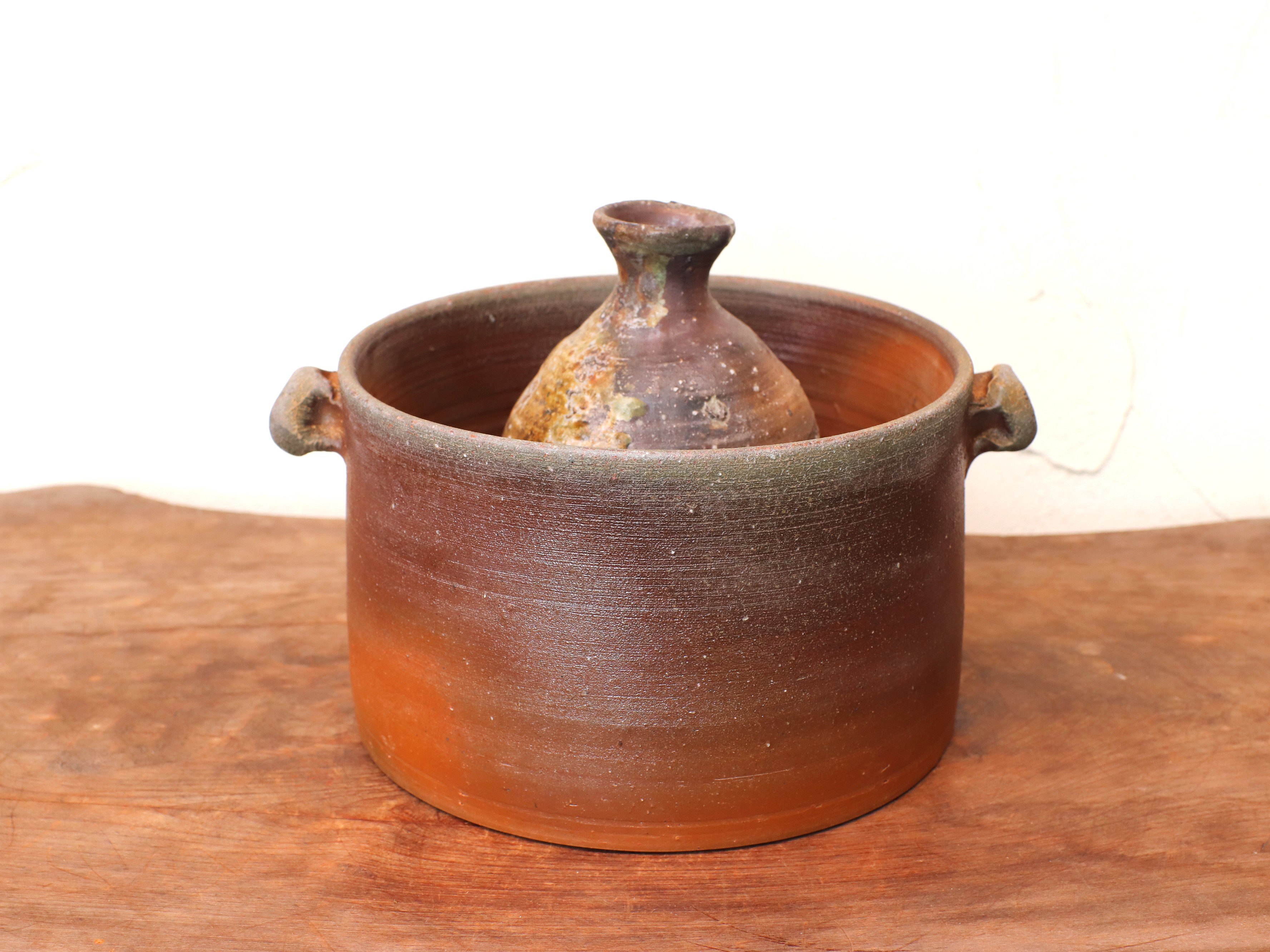 備前焼 徳利と徳利クーラーのセット　t-149