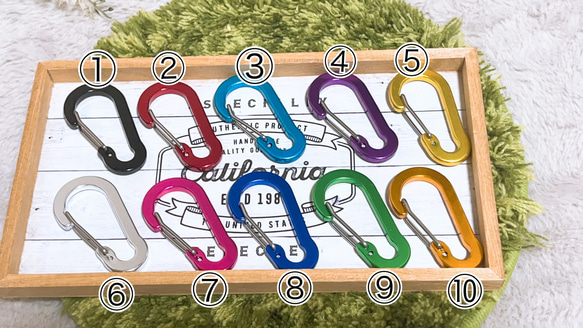パラコード✶ゴルフティーホルダー＆ボール入れセット✶1個収納✶カラビナ付✶レッド系 6枚目の画像