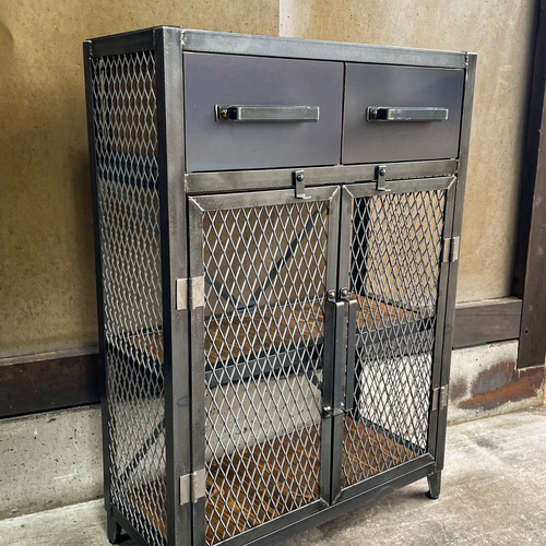 アイアンキャビネットC［上段引き出し仕様］アイアン家具 アイアン