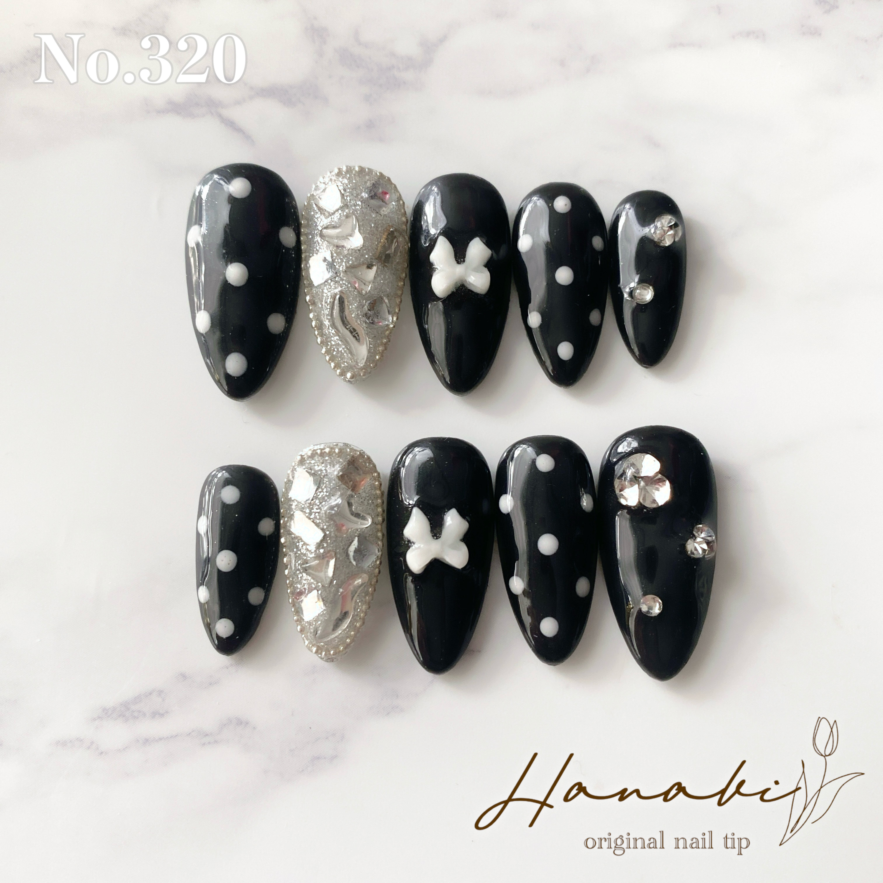 No.320✶【現品】‪‪モノクロ ドット 水玉 黒 白 韓国 かっこいい‬‬