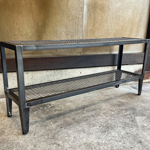 脚長アイアンテレビ台B ［棚裏補強］アイアン家具 インダストリアル