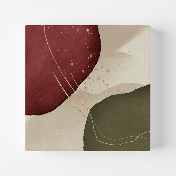 正方形キャンバスパネル Autumn abstract 3枚セット　北欧ジャパンディ アートパネル 3枚目の画像