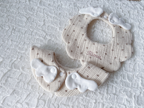 後ろ姿が可愛い♡天使のheart bib 7枚目の画像
