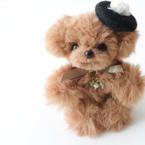 ＊mocha♡dog＊ マルプー☆ぬいぐるみわんこ teddy 犬 ハンドメイド 幸せを願う トイプードル マルプー チワプー 犬 こぐま 茶