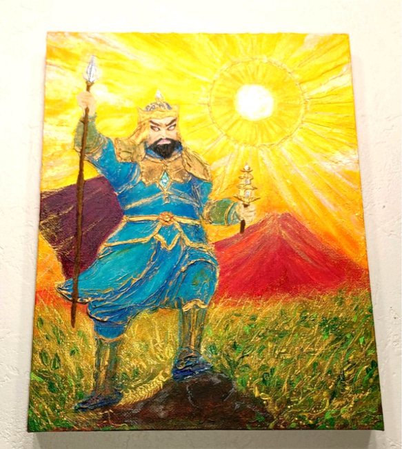 風水吉祥神仏絵画＊勝利と豊かさの毘沙門天「陽光の守護神」／富