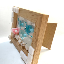 ☆シーグラスのお魚とクラゲのミニフレーム(1点限定品) 4枚目の画像