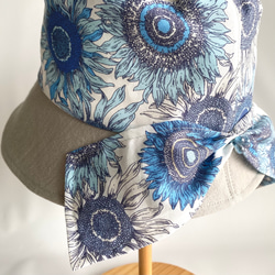 《creema限定》ヒマワリのバケットハット＊清涼UVカット＊夏の誕生花2025【受注制作】SS/S/M/L/LL 8枚目の画像