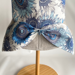 《creema限定》ヒマワリのバケットハット＊清涼UVカット＊夏の誕生花2025【受注制作】SS/S/M/L/LL 3枚目の画像