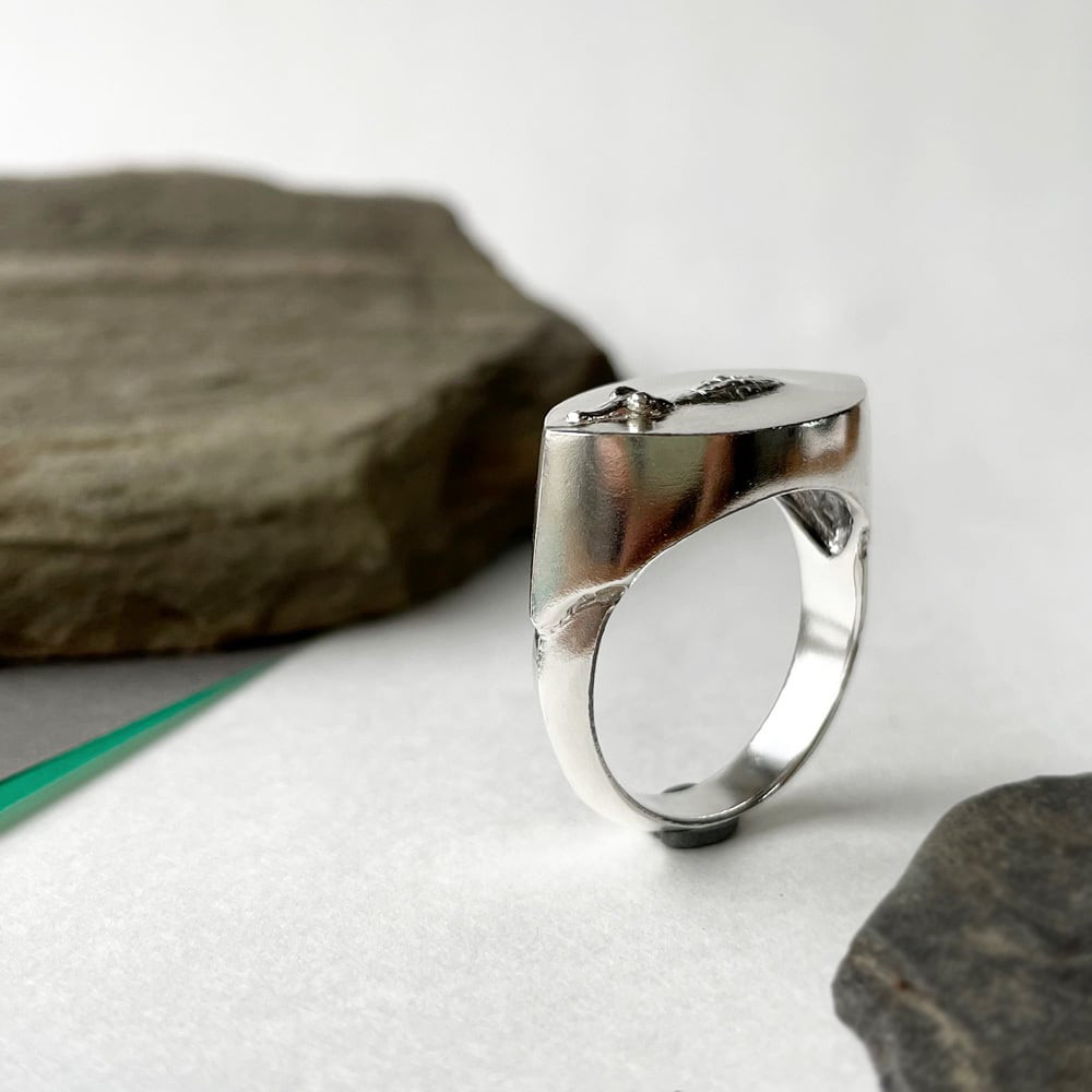 水の中からこんにちは。　ワニ リング