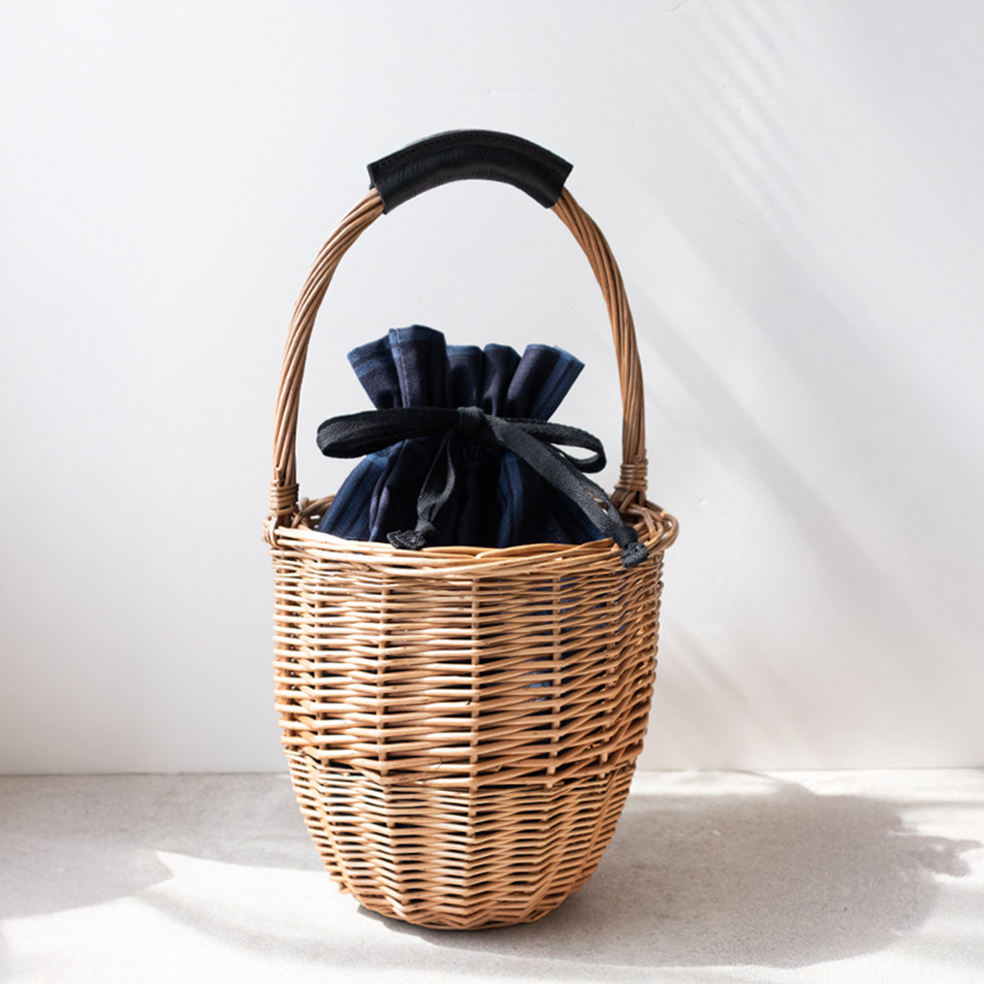 巾着付きかごバッグ 大人可愛い 4,904円