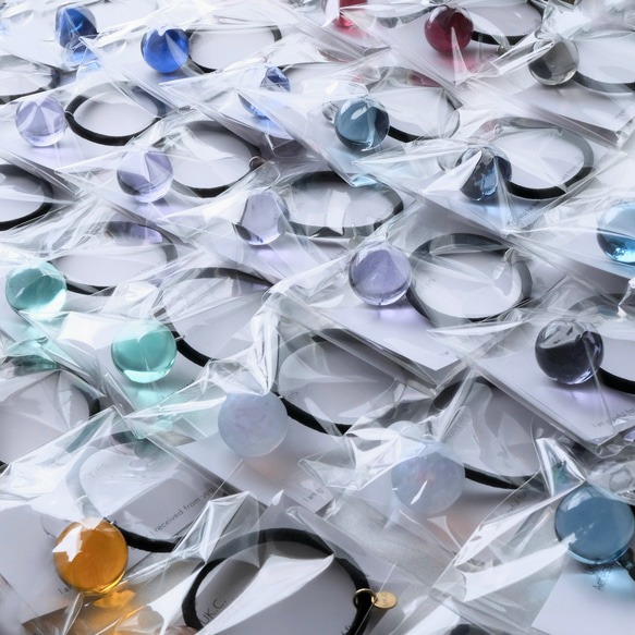 sphere -うる艶クリアの球体ヘアゴム 特集掲載 クリア 透明 夏 涼しげ 氷  ヘアアレンジ ヘアゴム 7枚目の画像