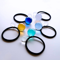 sphere -うる艶クリアの球体ヘアゴム 特集掲載 クリア 透明 夏 涼しげ 氷  ヘアアレンジ ヘアゴム 3枚目の画像