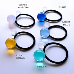 sphere -うる艶クリアの球体ヘアゴム 特集掲載 クリア 透明 夏 涼しげ 氷  ヘアアレンジ ヘアゴム 2枚目の画像