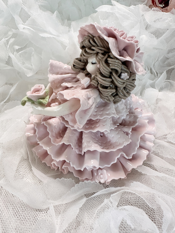 フリルドレスのお人形(オーダー作品) 12枚目の画像