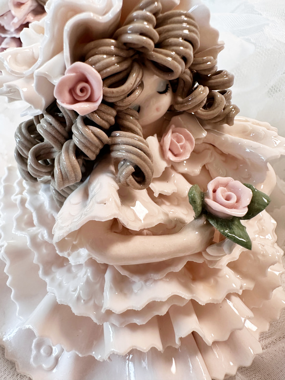 フリルドレスのお人形(オーダー作品) 10枚目の画像