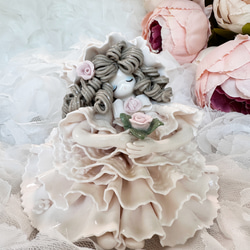 フリルドレスのお人形(オーダー作品) 2枚目の画像