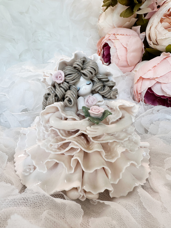 フリルドレスのお人形(オーダー作品) 2枚目の画像