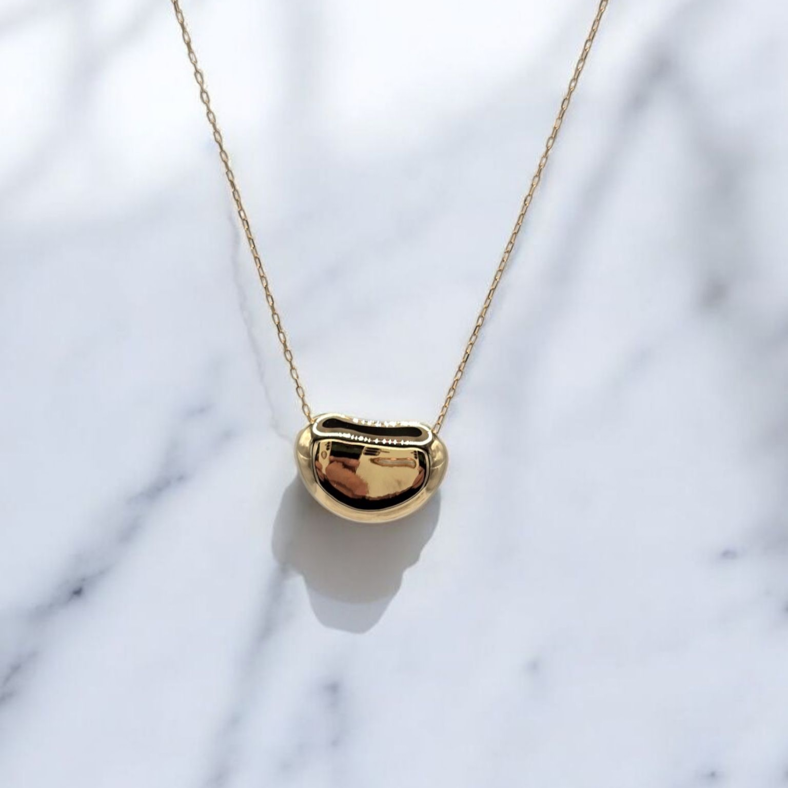 K18　ビーンズ小　ネックレスチェーン付　ペンダント 23,100円