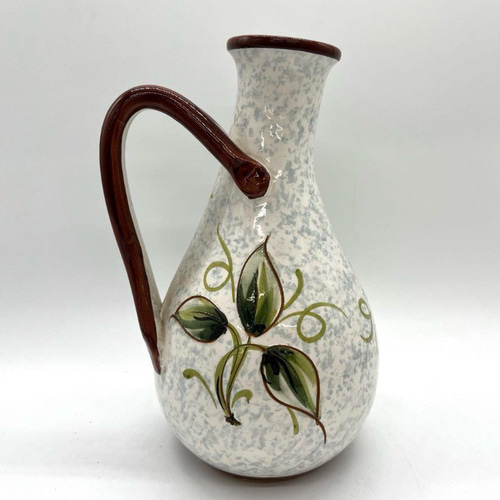 イタリア製 ITALY 花瓶 彫 花 絵 アンティーク 置物 オブジェ 一輪挿し