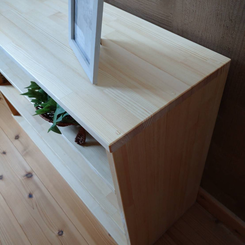 天然木 赤松集成材 棚板可動式 シェルフ 飾り棚 絵本棚 本棚 棚